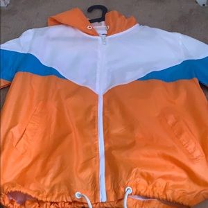 White Blue and Orange windbreaker